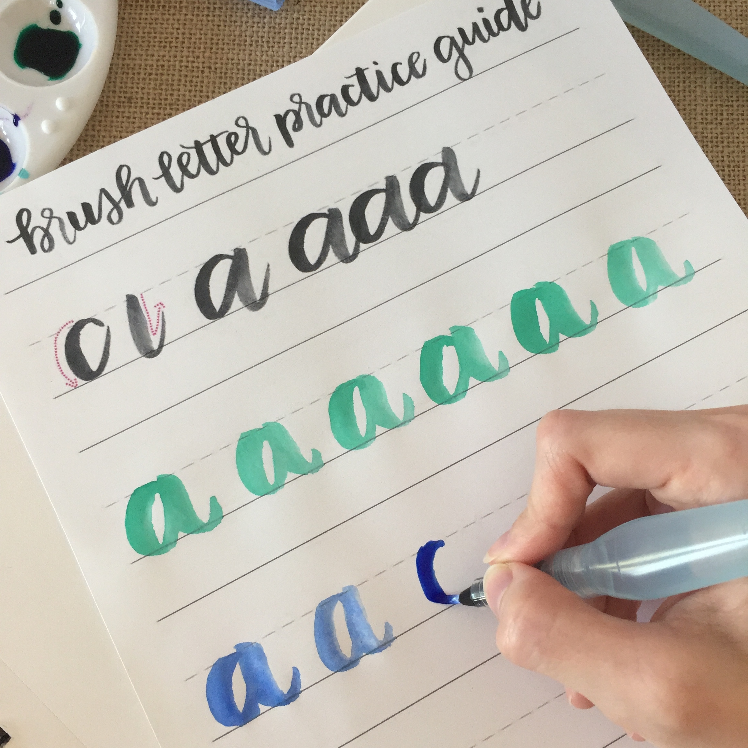 Hand Lettering: Water Brush 102 - Pink Bows & Twinkle Toes